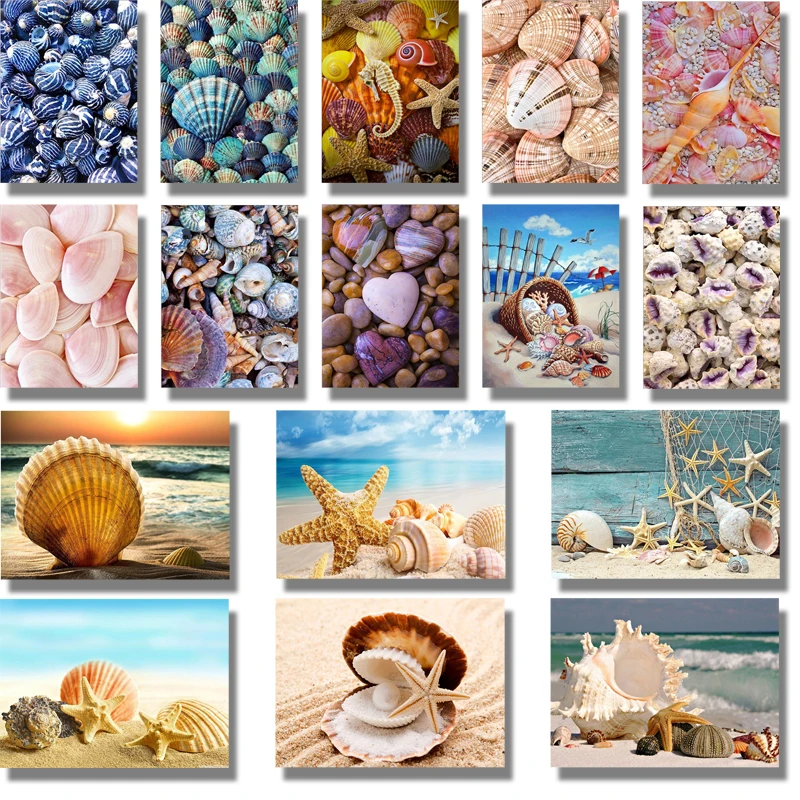 5d алмазная картина сделай сам морская звезда вышивка солнце песок пляж раковины