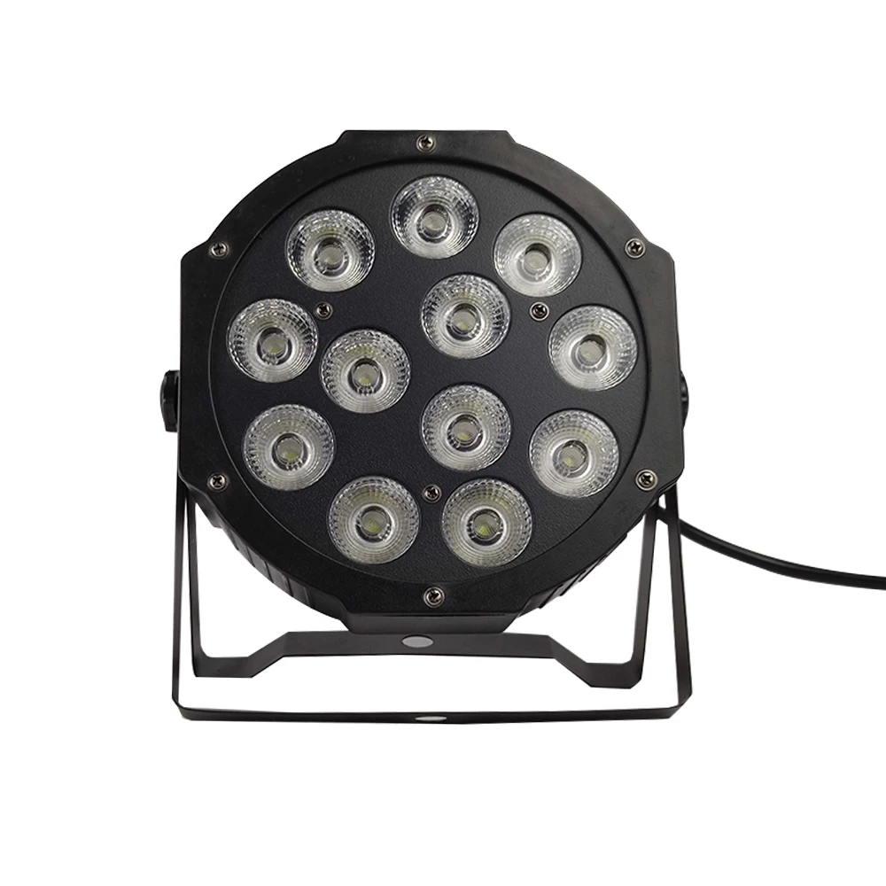 6 в 1 светодиодные лампы RGBWA + UV 12x18 Вт плоские dmx512 освещение для дискотеки