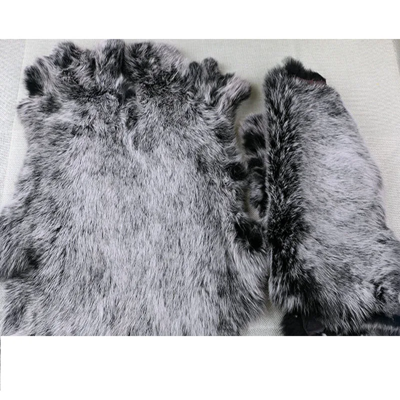 Натуральный натуральный мех кролика Рекс пушистый из кроличьей кожи украшение