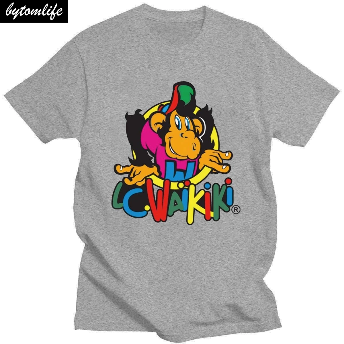 

Monkey T Shirt LC Waikiki Monkey Merchandise T-Shirt Graphic Cotton Tee Shirt Mens Short Sleeves Beach Tshirt