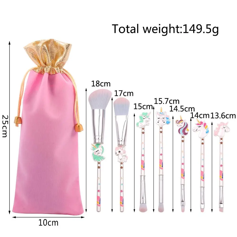 Кисть для макияжа в виде единорога свободная пудра кисть теней на веки набор