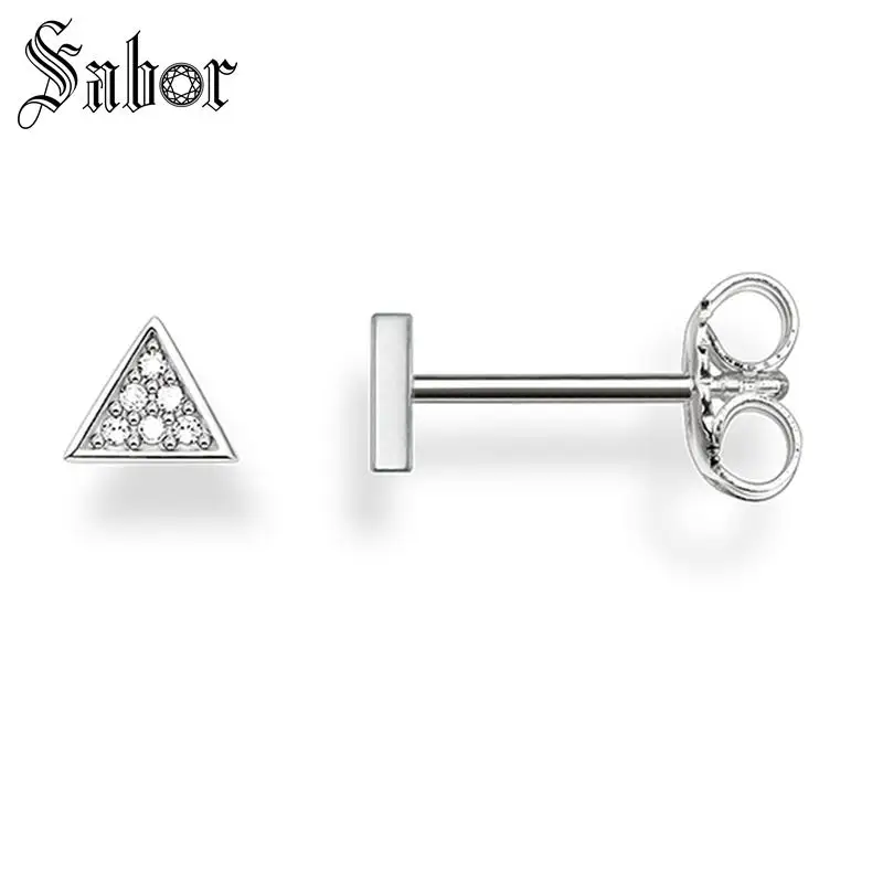Треугольные серьги-гвоздики 2020 новые циркониевые модные ювелирные изделия