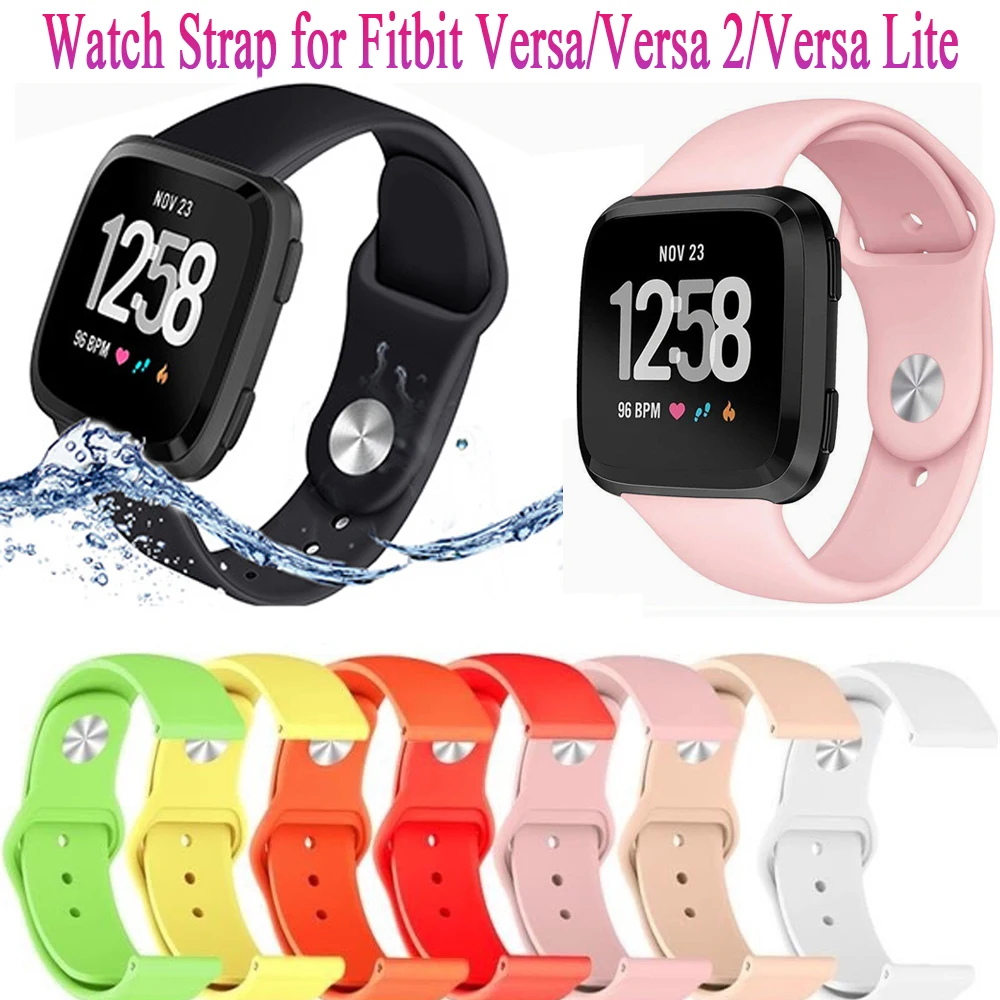 Мягкий силиконовый безопасный регулируемый ремешок для Fitbit Versa/Versa 2/Versa Lite, ремешок для браслета, ремешок для часов
