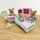 112 набор сделай сам для семьи животных и леса, Медведь, Кролик, игрушка, набор мебели, ролевые игры, набор врачей для детей, подарок на день рождения для девочек