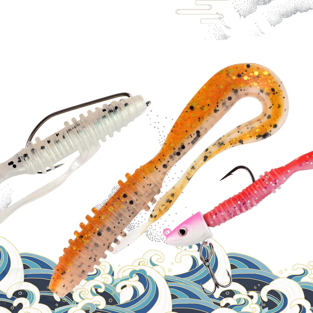 

8cm Fishing Lure Soft Baits Good Toughness Fishing Wobbler Bass Bait Artificial Fishing soft Lure Tackle