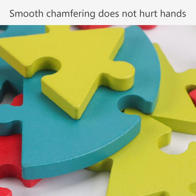 

Color Cute Cartoon Animal Wood Puzzles Children Kids Early Learning Education Environmental Assemble Toy Games Gifts