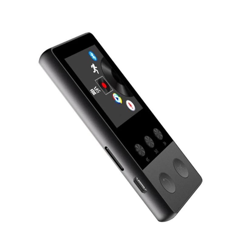 Bluetooth металлический MP3-плеер встроенный 8G Hifi Lossless музыка с шагомером и громким динамиком(черный