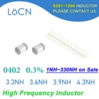 10000 шт. 0402 1005 0.3% SMD чип индуктор 3.3NH 3.6NH 3.9NH 4.3NH Многослойные ферритовые индукторы высокая частота NH значение S