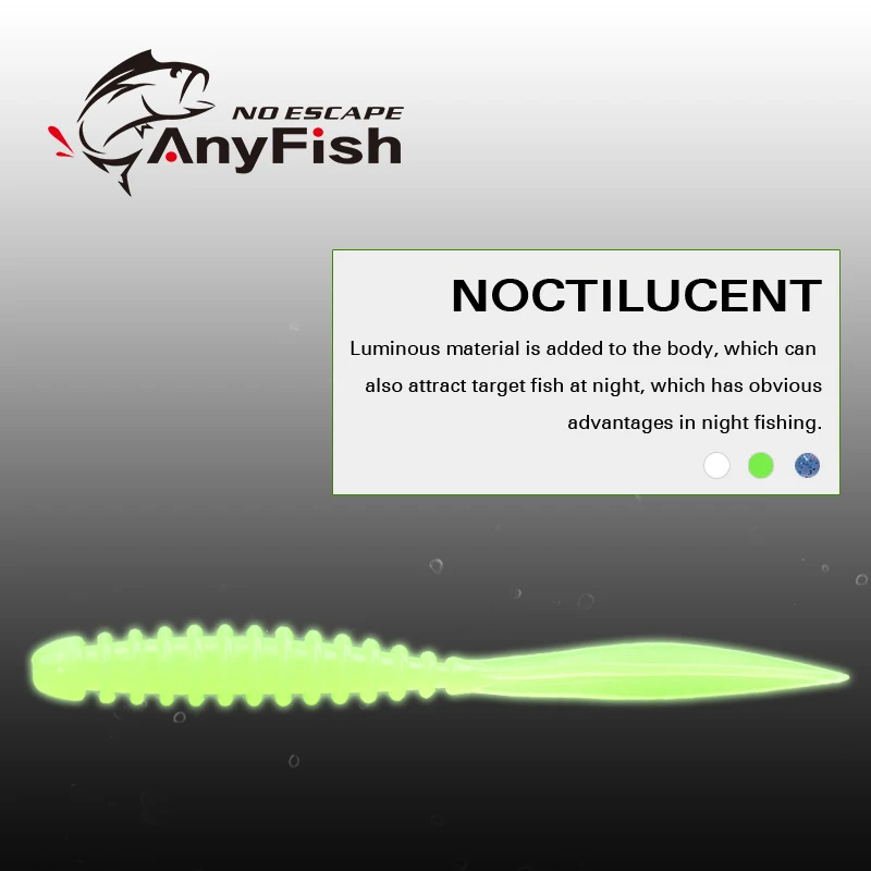 10 шт./пакет ANYFISH рыболовная Мягкая приманка кольцо для ловли щуки 0 5 г 2 4 дюйма 58 мм