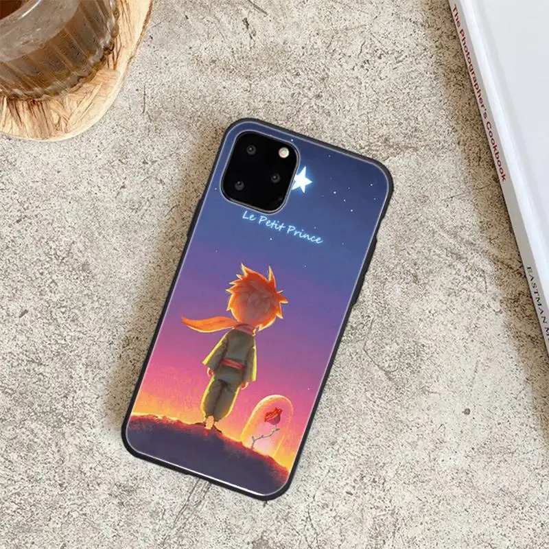 

Little Prince Black Soft Phone Cases For Iphone 6 6s 7 8 Plus XR X XS XSmax 11 12 Pro Mini Max
