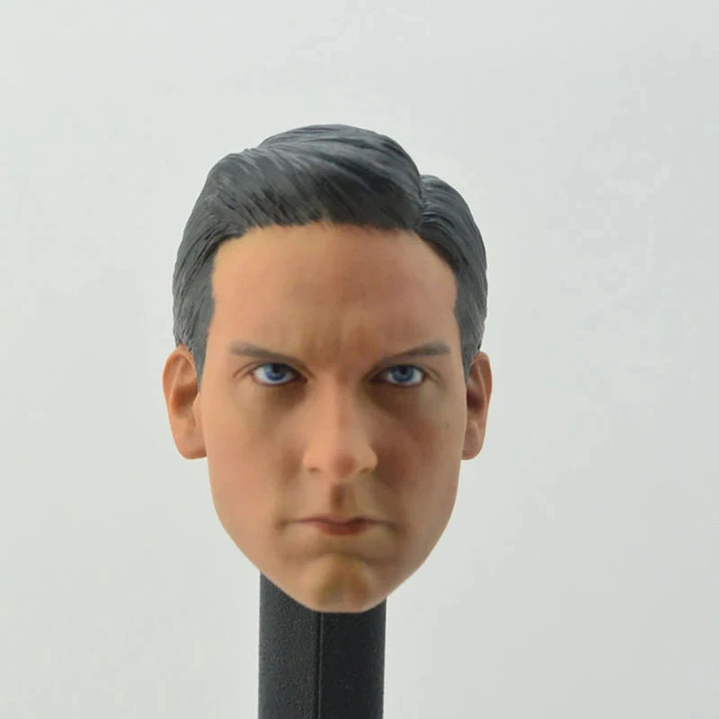 

1/6 Tobey Maguire Head Sculpt PVC Male Soldier Head Carving Fit 12'' Action Figure Body