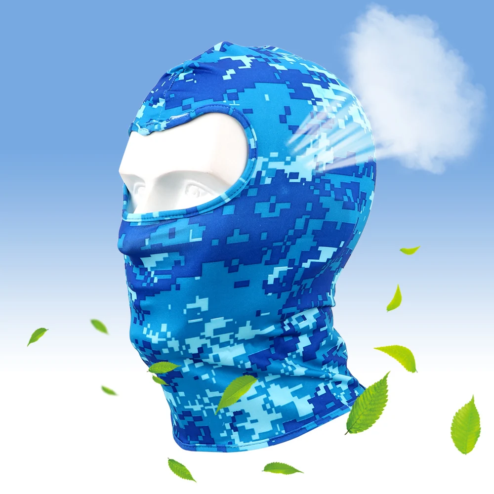 

For Cycling Ski Snowboard Sports Quick drying Breathable Lycra Full Face and Neck Wind Cap Camouflage Motorcycle Face Mask