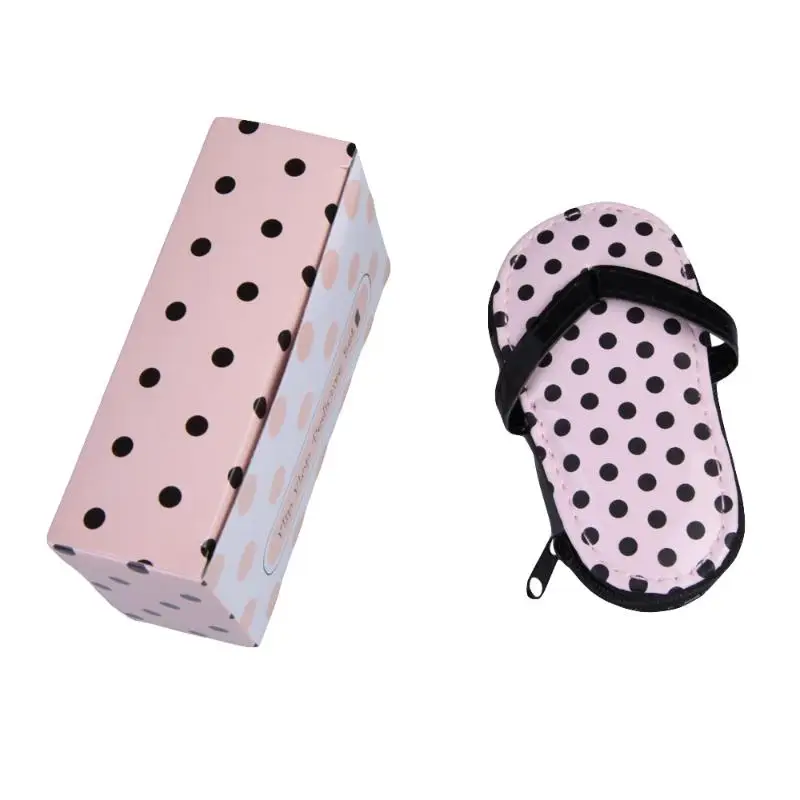 Свадебный подарок в горошек 4 шт. педикюрный набор пилочка для ногтей + ножницы