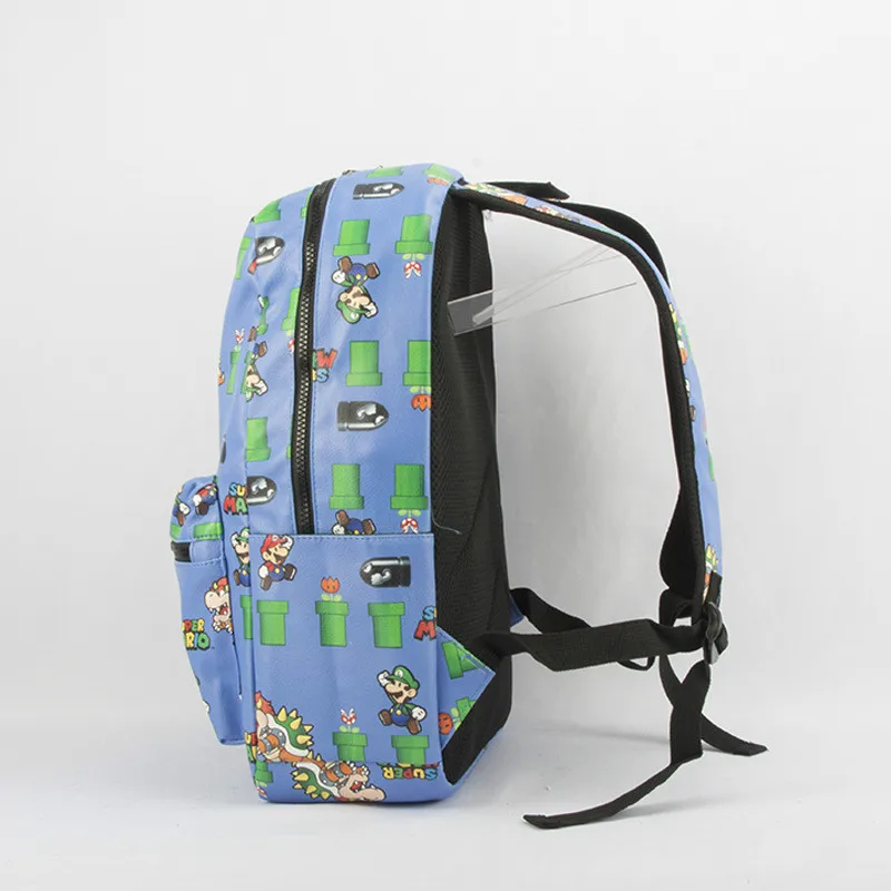 Рюкзак для косплея Супер Марио из искусственной кожи школьный ранец на плечо с