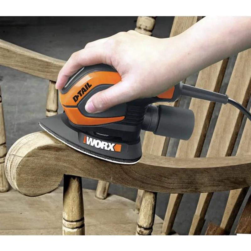 WORX 65 Вт мышь шлифовальный станок WX648 шлифовальный станок для дерева с 22 шт аксессуары