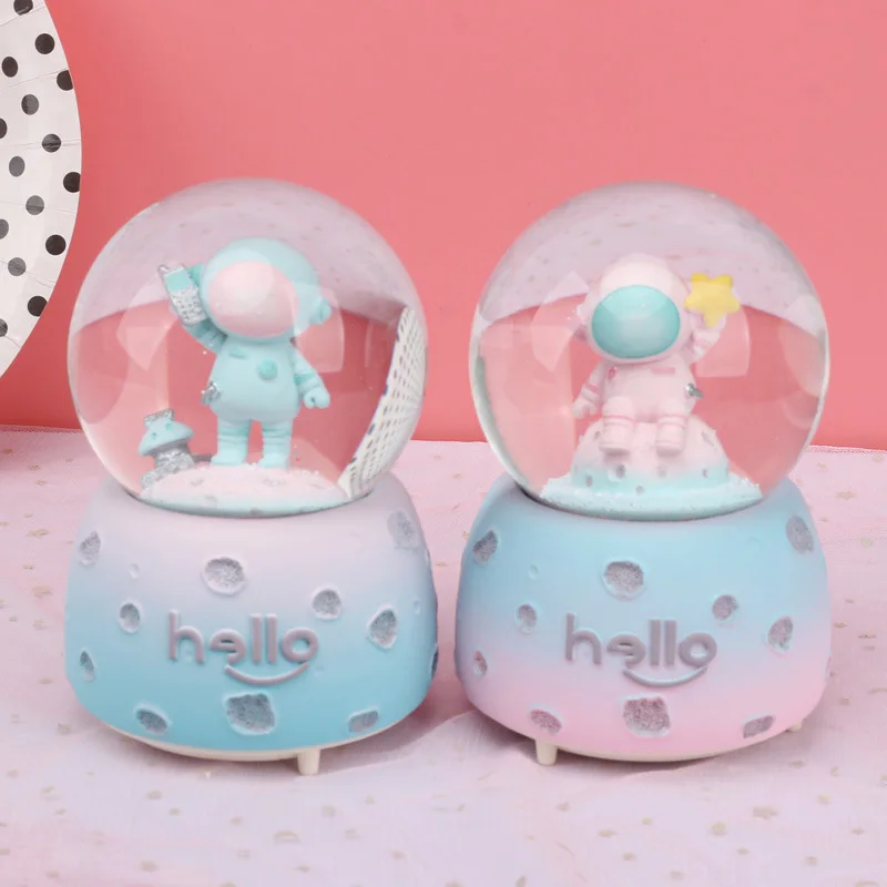 Декор для дома креативный хрустальный шар статуэтка астронавта музыкальная