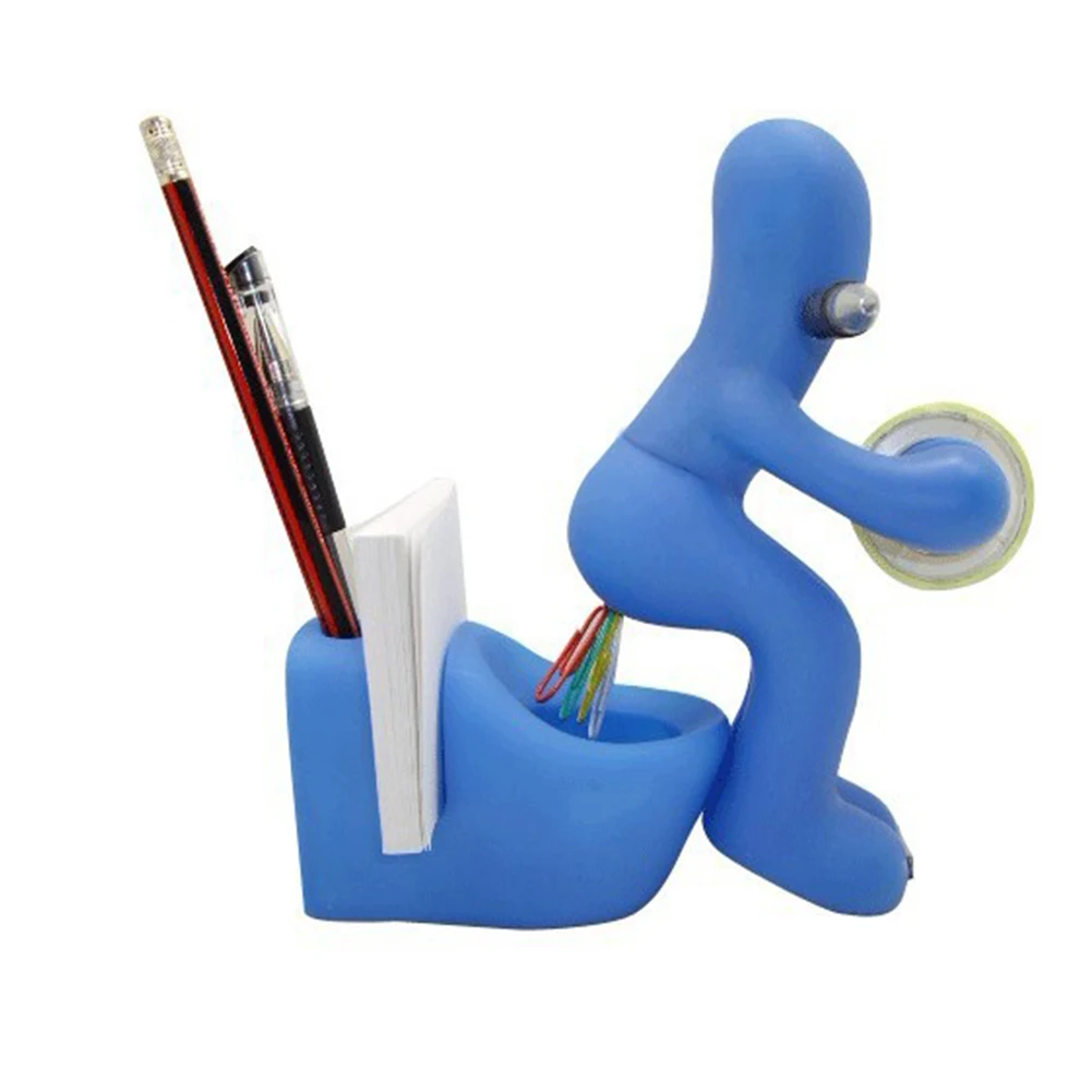 

Memo Holder Stationery Gift Desktop Home Office Tape Dispenser School Cutter Students Butt Station Pen Storage Multifunctional