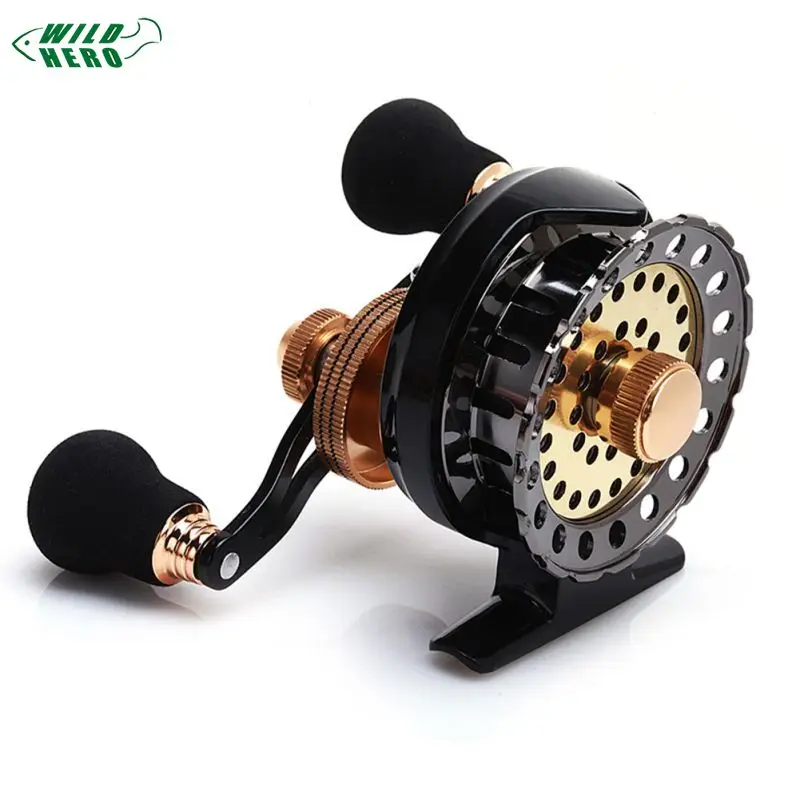 WILDHERO All Metal Fishing Reels Anti-slip Left / Right Hand Handle Front Raft Wheel Winter Ice Supplies new | Спорт и развлечения