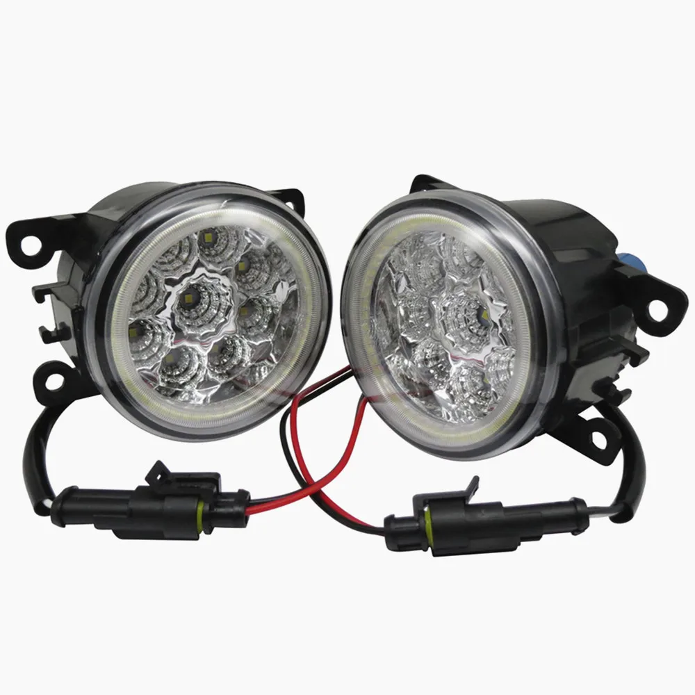 Angel Eyes Super Bright White 12V LED Refit Fog Light For Opel Corsa D Hatchback 2007-2015 Lamp Assembly 90mm Lights | Автомобили и