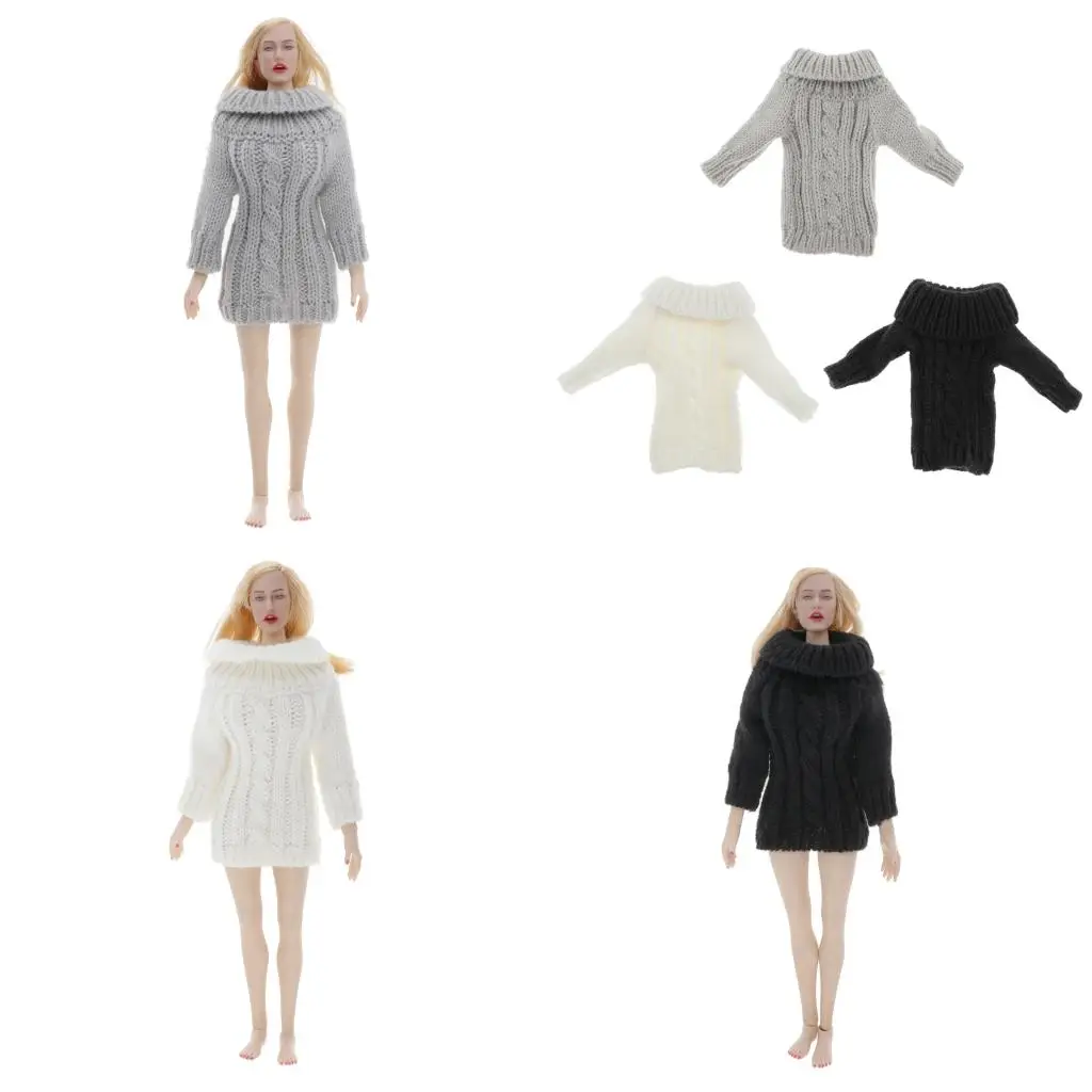 

1/6th Scale Woman Knit Sweater for 12inch Action Figure Kumik Accessory