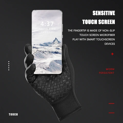 HKXY GLOVES Зимние водонепроницаемые перчатки с сенсорным экраном
