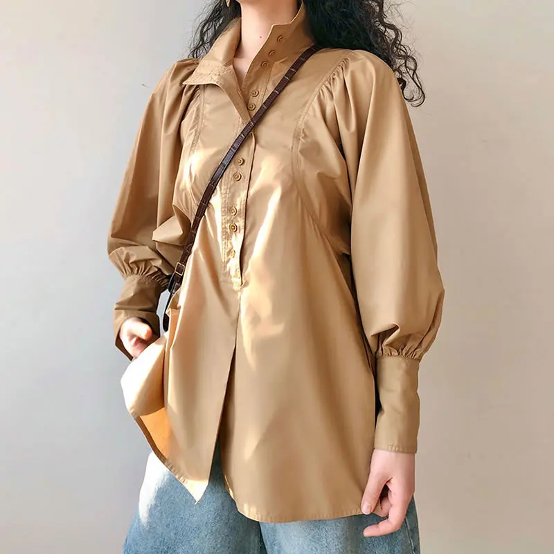 XITAO плиссированная женская блузка модная новая с одной грудью 2020 весенняя