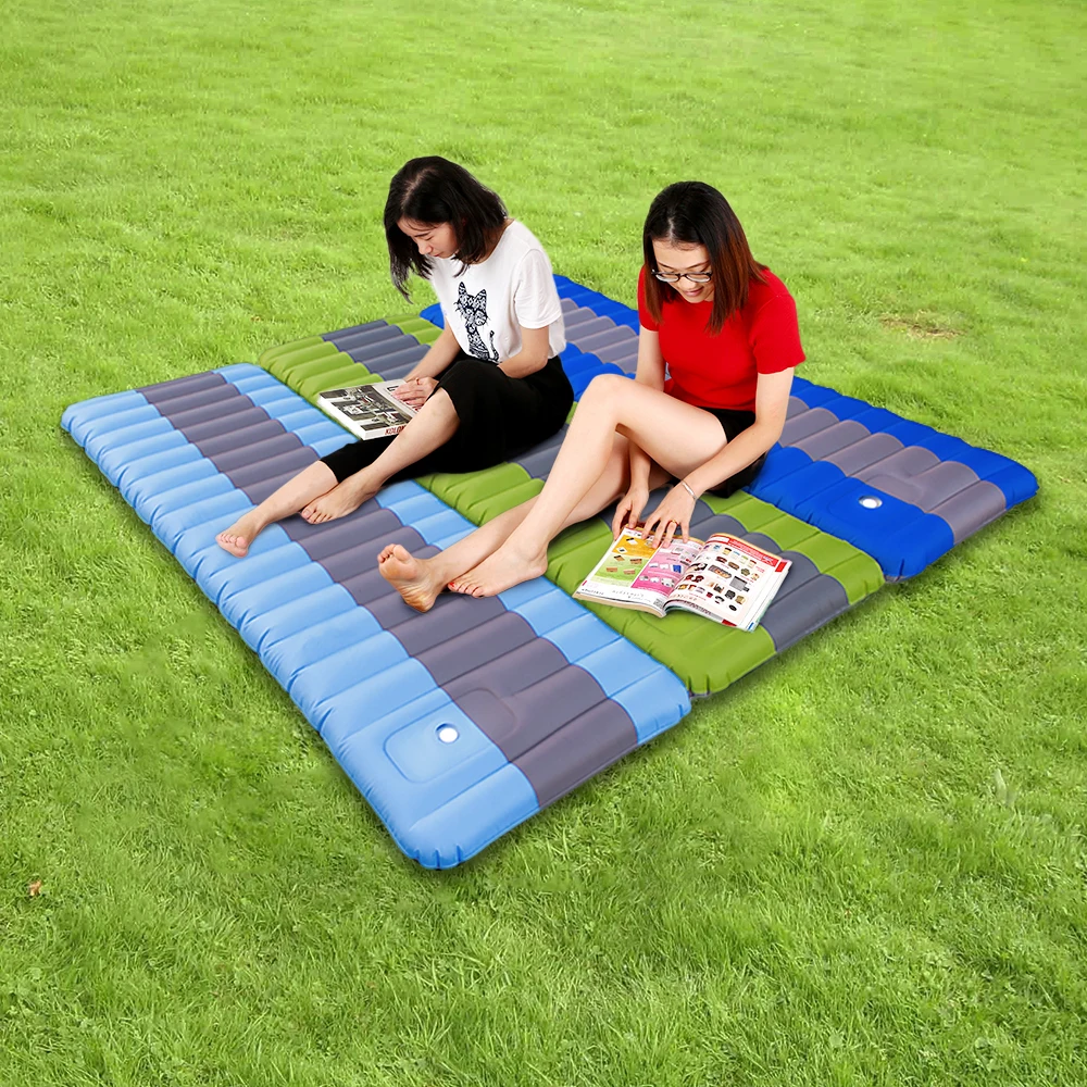 

Outdoor Air Sleeping Pad Inflating Ground Pad Mat Camping Mat Mattress Backpacking Hiking Traveling with Built-in Foot Pump