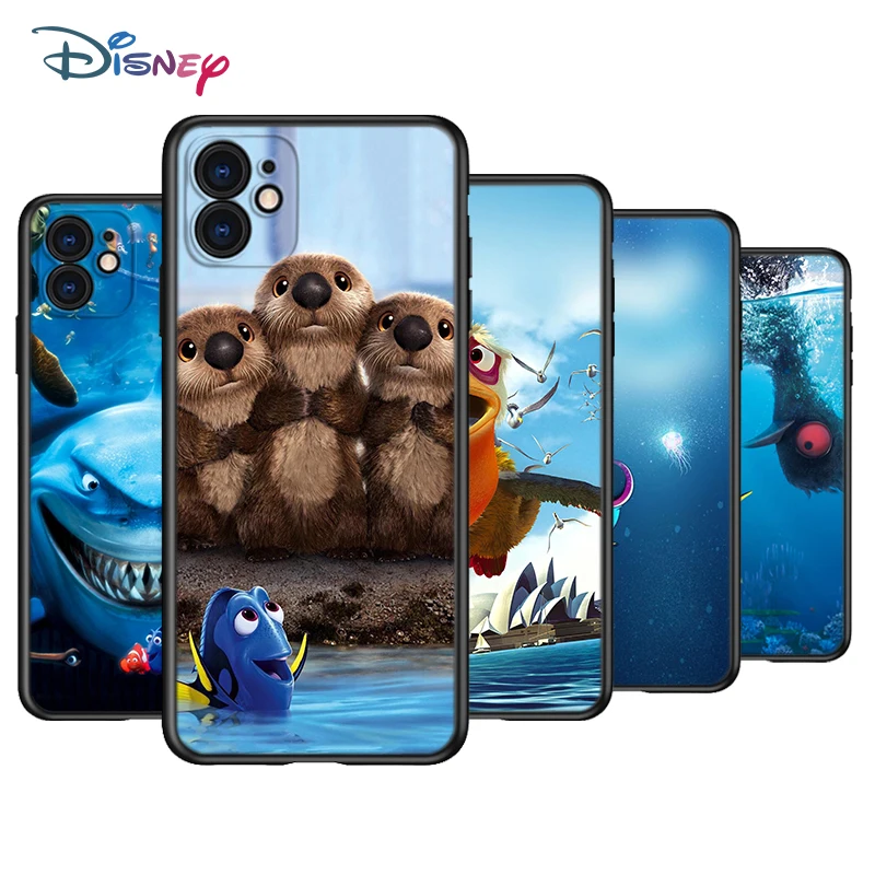 

Finding Nemo Fish Silicone Black Cover For Apple IPhone 12 Mini 11 Pro XS MAX XR X 8 7 6S 6 Plus 5S SE Phone Case