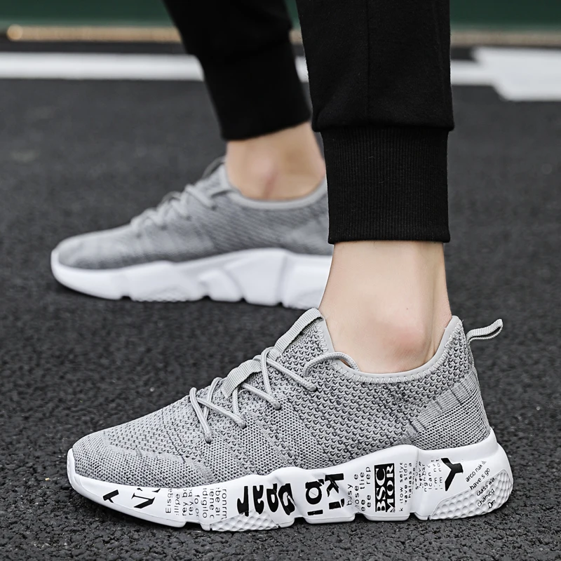 

Men Shoes Breathable Lightweight Running Shoes Casual Fashion Graffiti Sole Sneakers Mens Footwear Zapatillas Hombre New Arrival