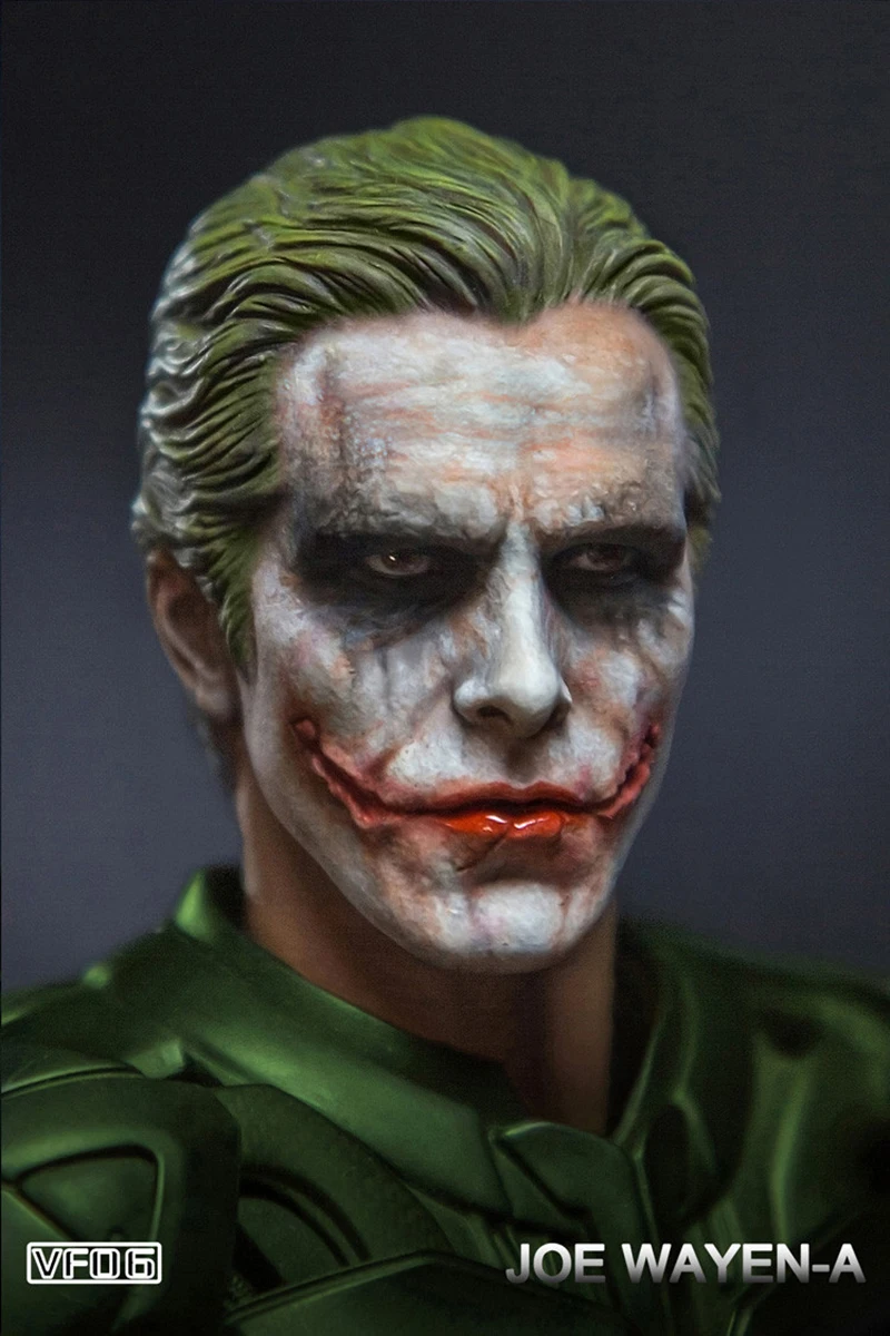 

Collectible 1:6 Scale European / American heroes Young master joker Makeup Model Head Carving fit 12" Male body Model Toy
