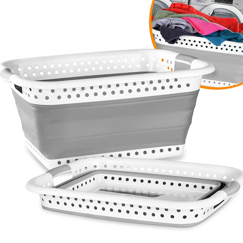 

Collapsible Laundry Basket Space Saving Folding Cloth Washing Storage Container Dropshipping
