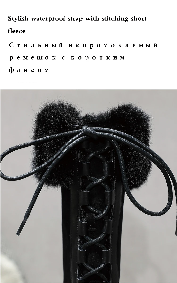 ERNESTNM/женские ботинки; теплые зимние ботинки черного цвета с плюшевой подкладкой; женские популярные хлопковые ботинки; удобные ботинки до середины икры; botas mujer invierno