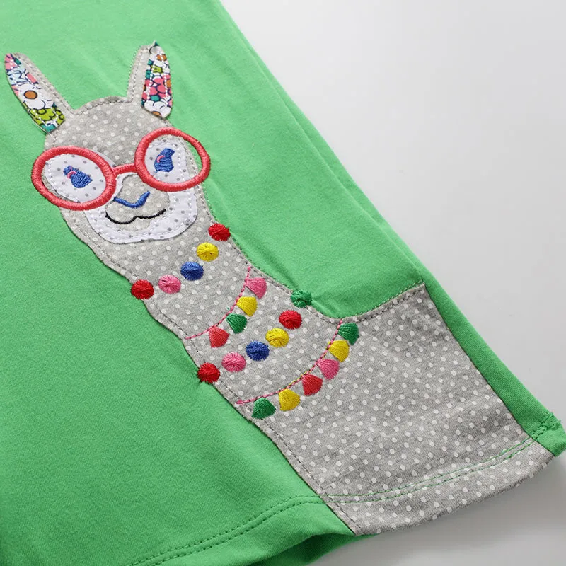 Детское летнее Хлопковое платье с аппликацией Альпака | Детская одежда и обувь