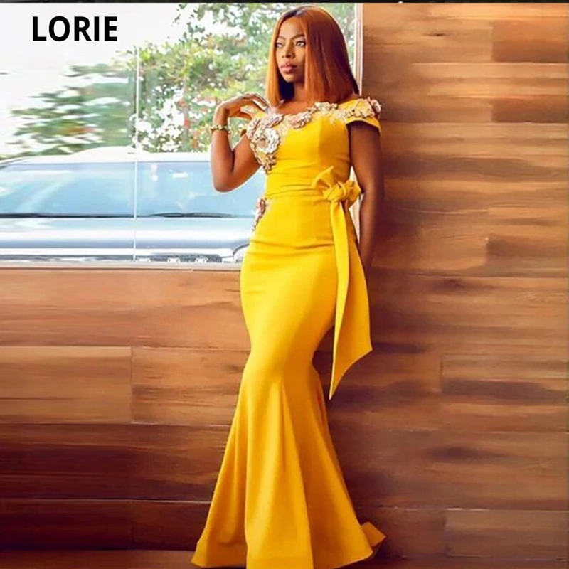 LORIE – robe De soirée De forme sirène, longue, en paillettes jaunes, tenue De bal, 2021  (0)