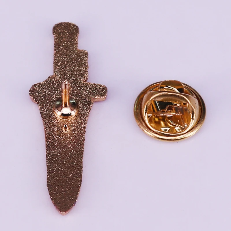 Зеленые рейнджеры Дракон флейта кинжал брошь булавки металлические значки на