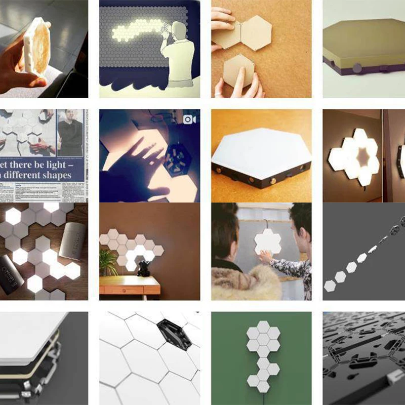 

5pcs DIY LED Honeycomb Wall Lamp TOUCH Switch Quantum Lamp LED Hexagonal Lamps Modular Creative Decoration Wall Lampara