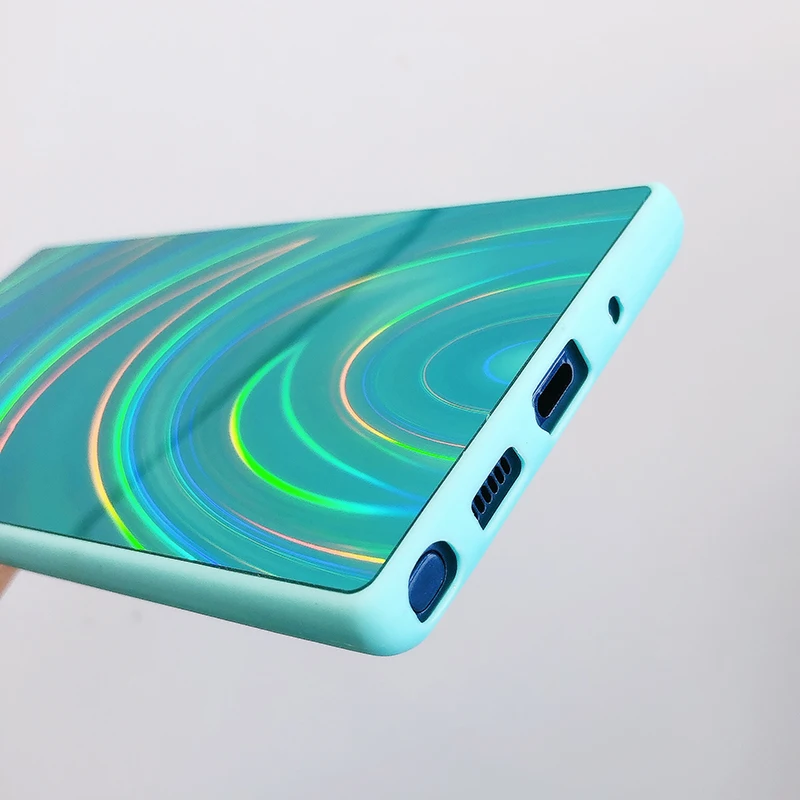 YHBBCASES для samsung Note 10 8 9 модные лазерные радужные чехлы для телефонов samsung Galaxy S8 S9 S10 Plus цветной мягкий чехол Аврора