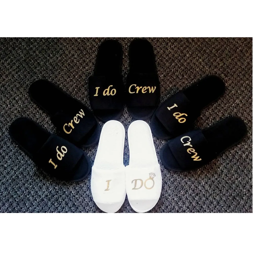 

Personalize Open Toe Slippers, Wedding Gift, Flower Girl Slippers,Engagement Slippers, Bridal shower Mother of the BrideSlippers