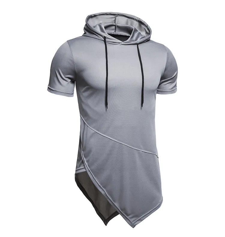 

men's casual hooded turtleneck t-shirt
