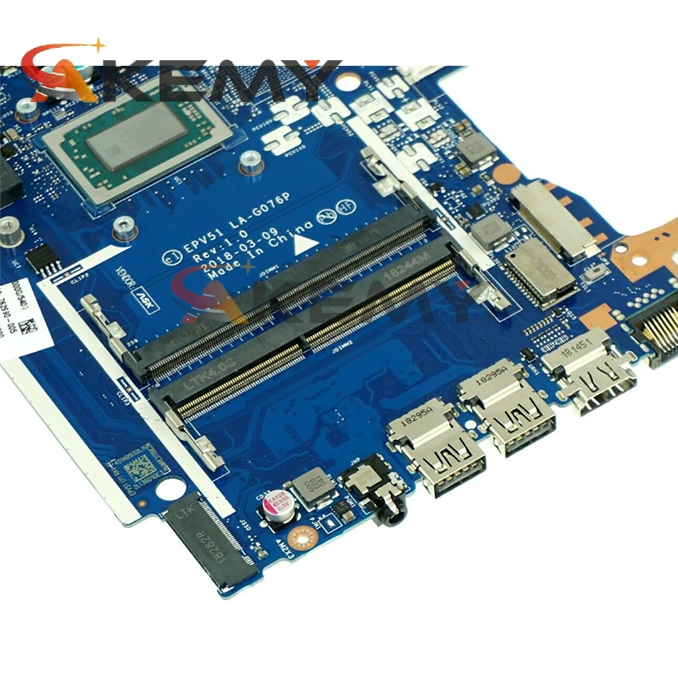 

for 100% working 100% HP 15-DB motherboard L20664-601 with Ryzen5 2500U cpu EPV51 LA-G076P working good