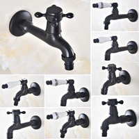 black brass basin faucet kitchen faucet garden taps wall mounted lavatory bathroom mop water tap washing machine faucet