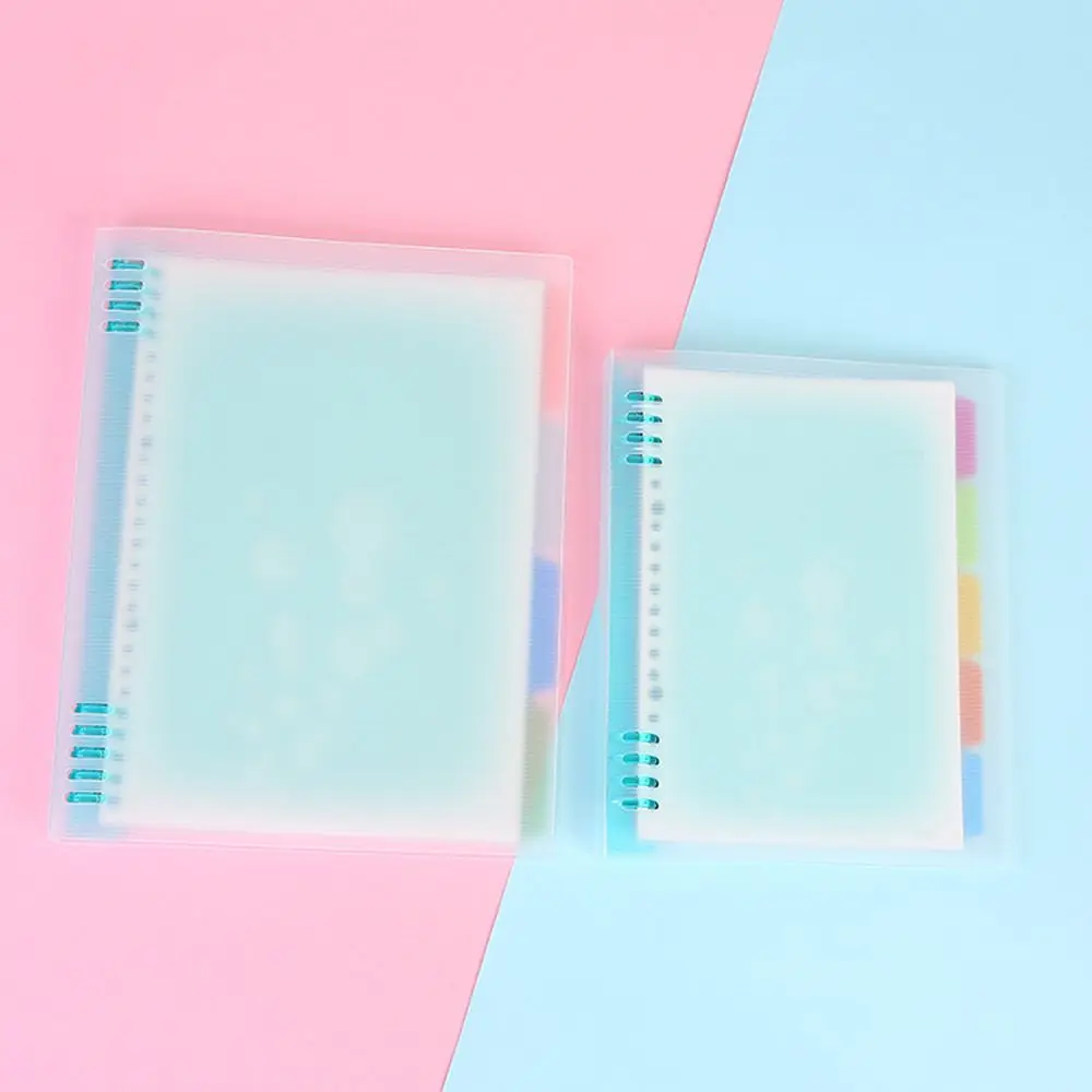 

B5 Transparent Stationery Handbook Notebook Shell Loose Leaf Notebook Cover Binder Notebook Cover 9 Hole Binder Clip