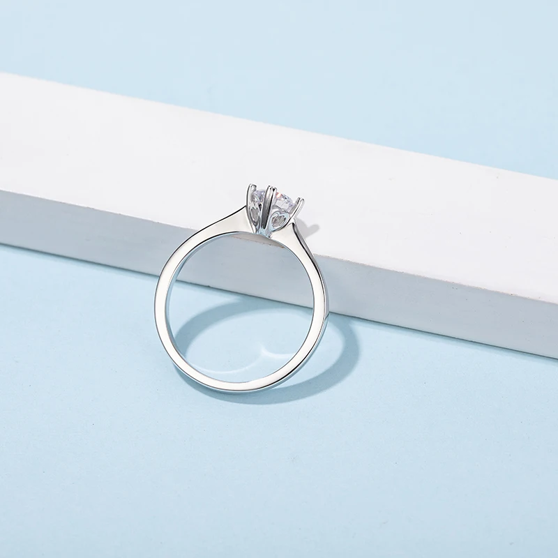 AINUOSHI кольцо из стерлингового серебра 925 пробы 0.5ct классический стиль