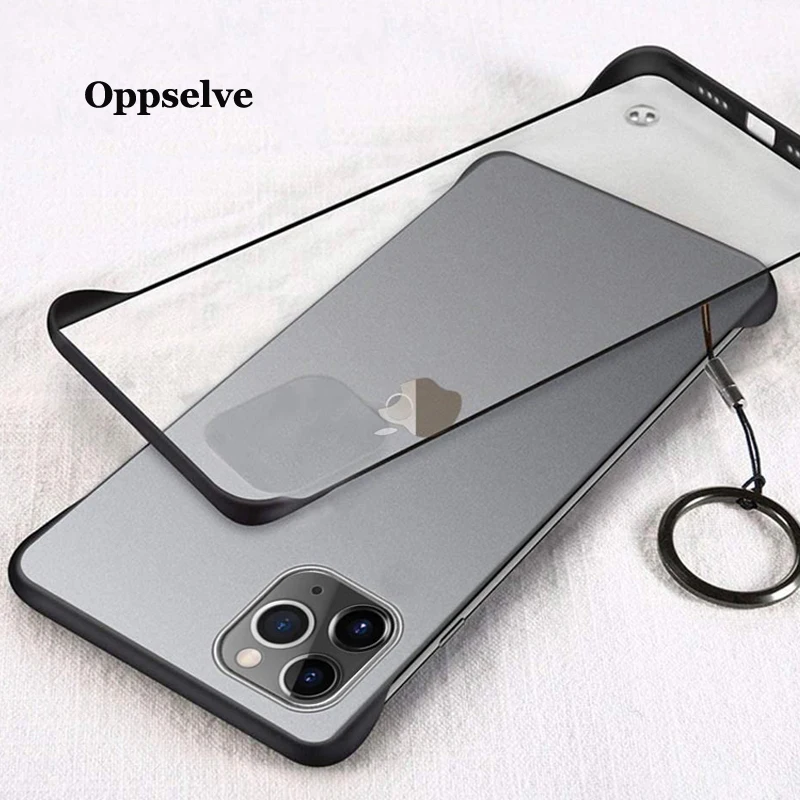 Роскошный чехол без рамки для iPhone 12 11 Pro X S XR 8 7 6 6s Capinhas ультратонкий жесткий из