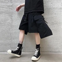 mens shorts summer new korean style personality stitching popular yamamoto high street casual loose large size shorts