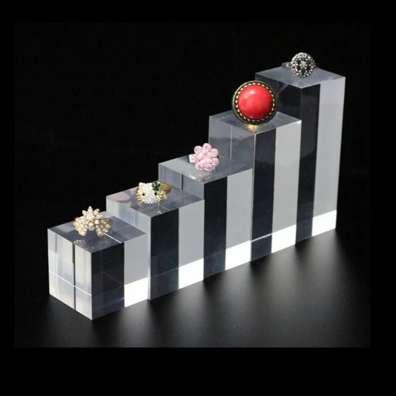 4X4cm прозрачный акриловый Пластик блок декоративная косметика основы с