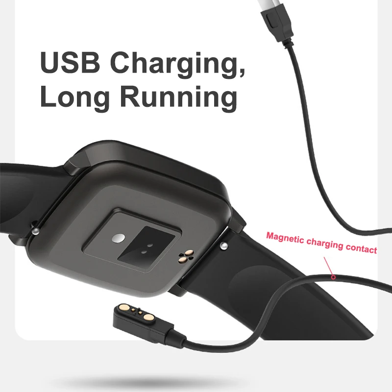 

Fashion Smart Fitness Watch Lady Full Touch Screen Heart Rate Monitor Thermometer Smart Clock Women Men SmartWatch Android IOS