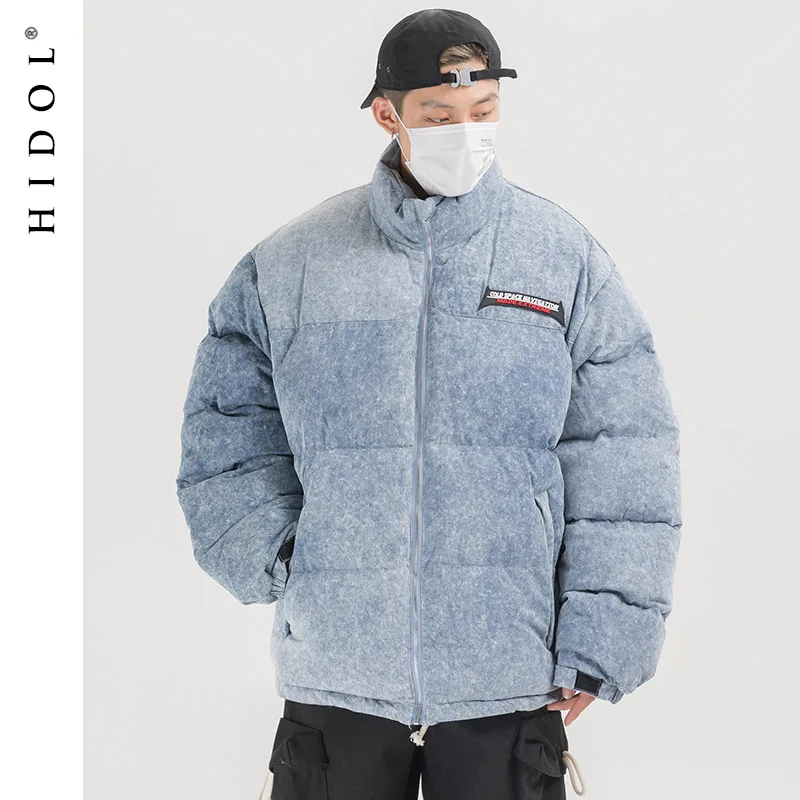 Зимняя Толстая винтажная парка оверсайз пальто с карманами на молнии ретро