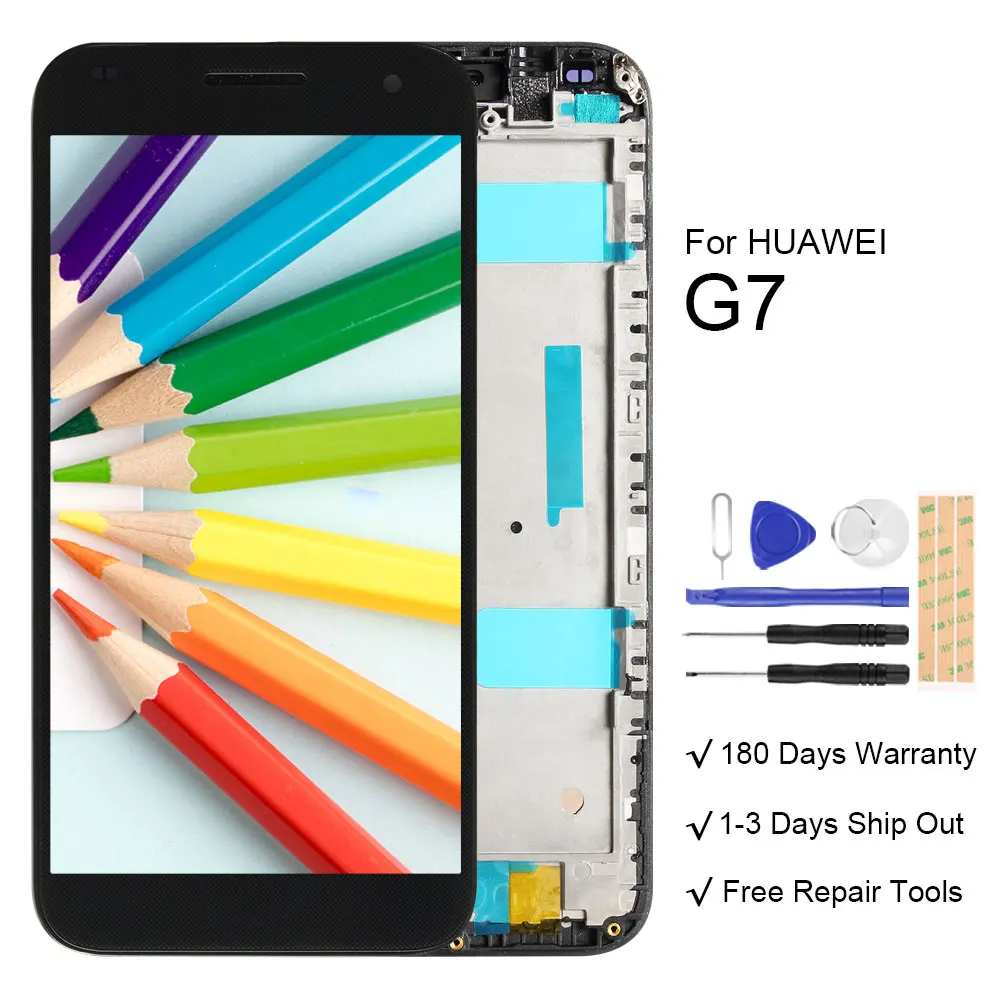5.5&quot For Huawei G7 LCD Display With Touch Screen Assembly Replacement G7-UL20 C199 Matrix Digitizer | Мобильные телефоны и