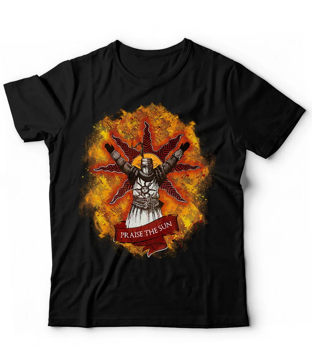 Футболка хвала солнцу футболка Dark Souls Playstation You Die Solaire Ps4 игра для молодежи